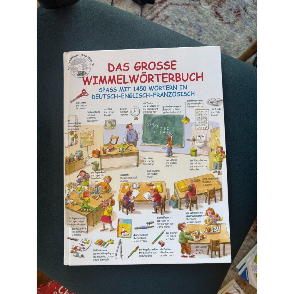 Das große Wimmelwörterbuch Spass Mit 1450 Worten in Deutsch-Englisch-Franzosisch